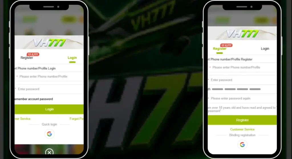 vh777 Register and Login